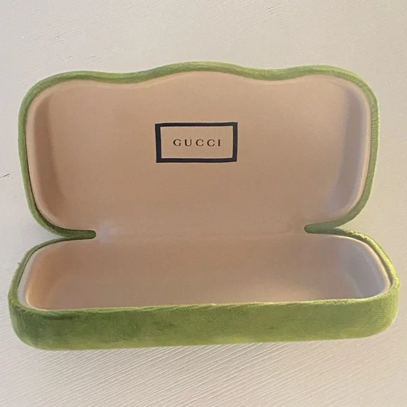 Gucci | Accessories | Gucci Velvet Eyewear Case In Green And  display picture 2